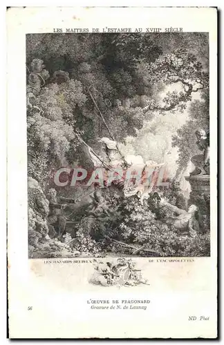 Ansichtskarte AK Les Maitres De L Estampe Au XVIII Siecle L Oeuvre De Fragonard Gravure de N de Launay