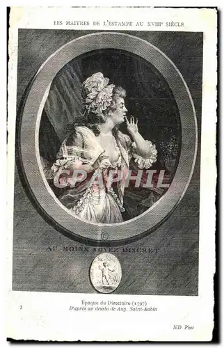 Ansichtskarte AK Les Maitres De L Estampe Au XVIII Siecle Epoque du Directoire 1797 D apres un dessin de Aug Sain