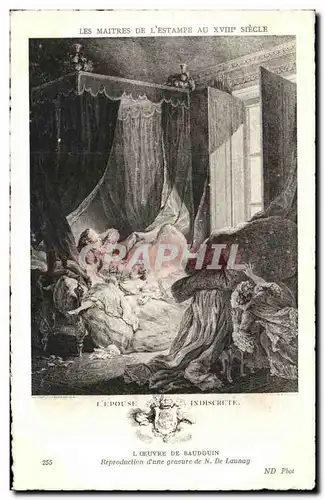 Cartes postales Les Maitres De L Estampe Au XVIII Siecle L Oeuvre De Baudouin Reproduction d une gravure de N De