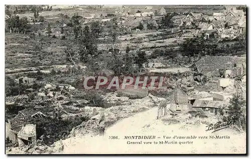 Cartes postales Montdidier Vue d ensemble vers St Martin Militaria