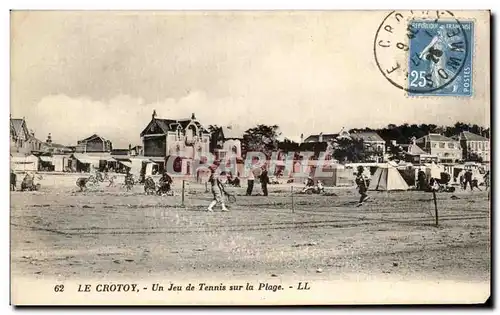 Ansichtskarte AK Le Crotoy Un Jeu de Tennis sur la Plage