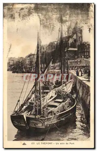 Cartes postales Le Treport Un coin du Port Bateau