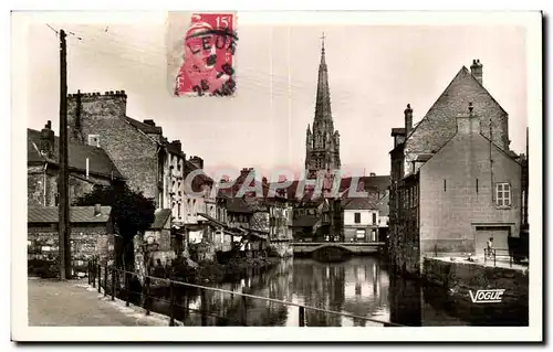 Cartes postales Harfleur Eglise vue de la Lezarde