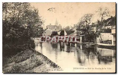 Cartes postales Nemours Bief du Moulin de la Ville