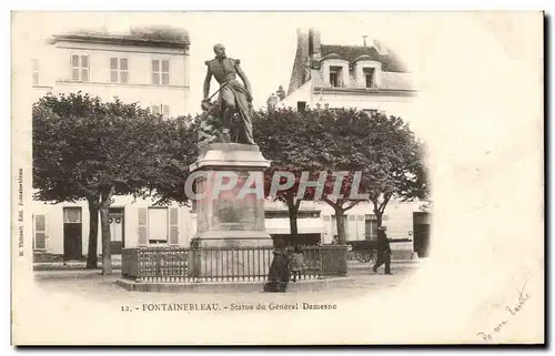 Ansichtskarte AK Fontainebleau Statue du General Damesne