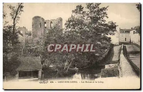 Cartes postales Grez Sur Loping Les Ruines et le Loing