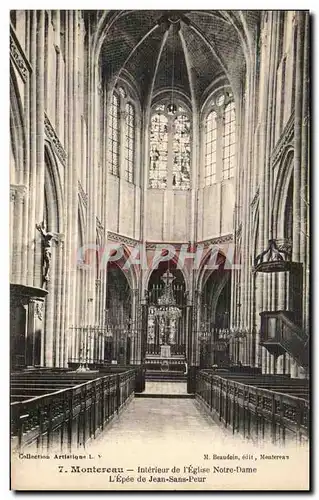 Ansichtskarte AK Montereau Interieur de l Eglise Notre Dame L Epee de Jean Sans Peur