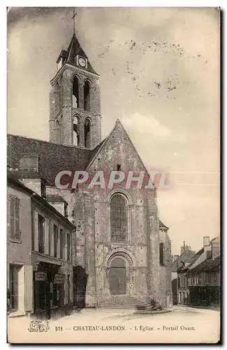 Cartes postales Chateau Landon L eglise Portail Ouest