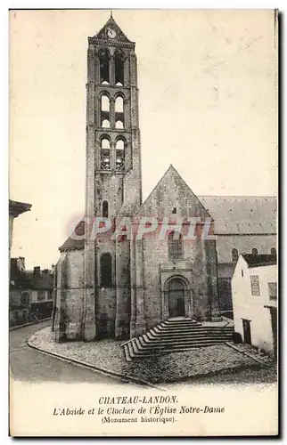 Ansichtskarte AK Chateau Landon L Abside et le Clocher de l Eglise Notre Dame