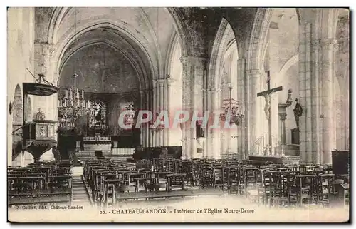 Ansichtskarte AK Chateau Landon Interieur de l Eglise Notre Dame