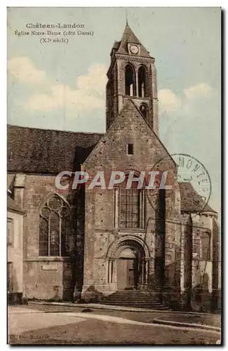 Cartes postales Chateau Landon Eglise Notre Dame cote ouest