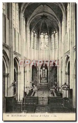 Cartes postales Montereau Interieur de l Eglise