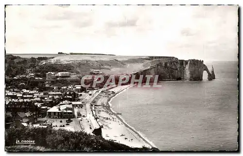 Ansichtskarte AK Etretat Vue generale vers les falaises d aval