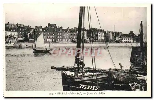 Cartes postales Dieppe Seine Quat du Hable Bateau