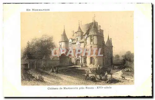 Cartes postales En Normandie Chateau de Martinville pres Rouen