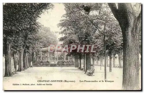 Ansichtskarte AK Chateau Gontier Les Promenades et le Kiosque