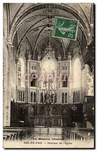 Cartes postales Le Mayenne IIIustree Pre En Pail Interieur de I Eglise