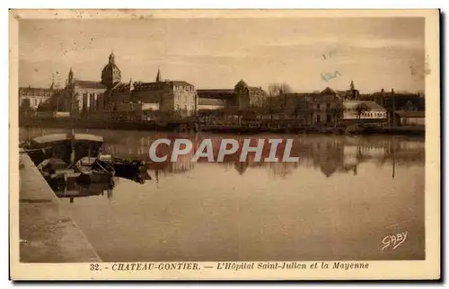 Ansichtskarte AK Chateau Gontier L Hopital Saint Julien et la Mayenne