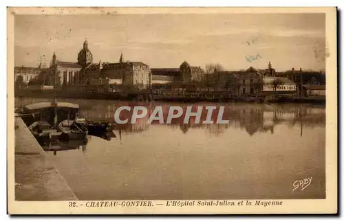 Cartes postales Chateau Gontier L Hopital Saint Julien et la Mayenne