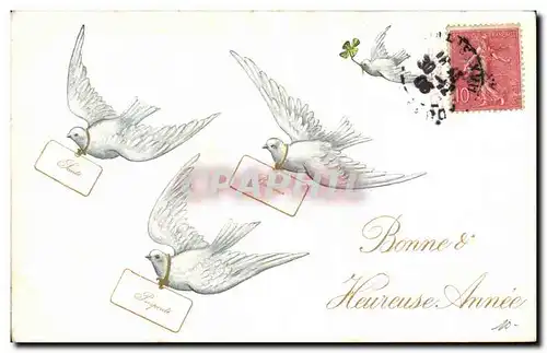 Cartes postales Fantaisie Fleurs Colombes