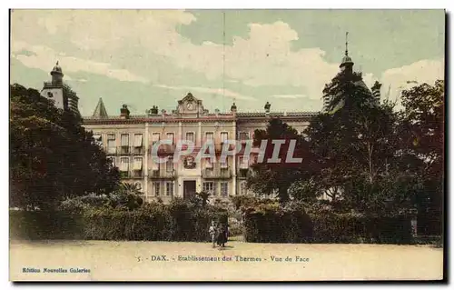 Cartes postales Dax Etablissement des Thermes Vue de Face