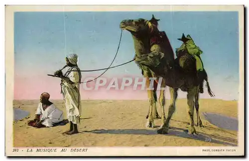 Ansichtskarte AK La Musique Au Desert Chameau Camel