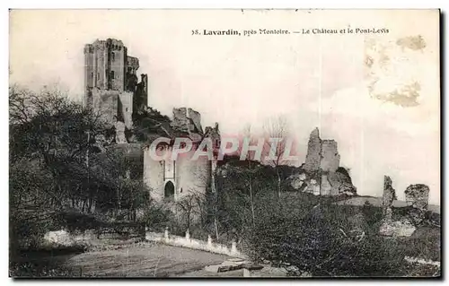 Cartes postales Lavardin Pres Montoire Le Chateau et le Pont Levis