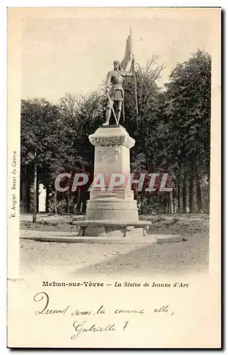 Cartes postales Mehun sur Yevre La Statue de Jeanne d Arc