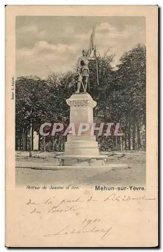 Cartes postales Statue de Jeanne d Arc Mehun sur Yevre