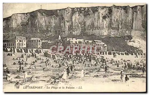 Cartes postales Le Treport La Plage et la Falaise