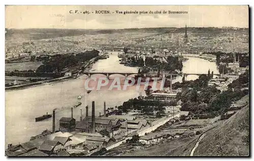 Ansichtskarte AK Rouen Vue generale prise du cote de Bonsecours