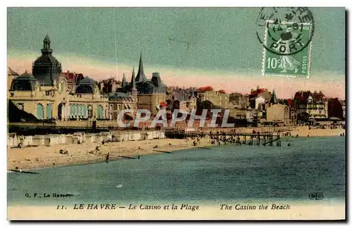 Cartes postales Le Havre Le Casino et la Plage The Casino the Beach