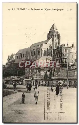 Ansichtskarte AK Le Treport Le Musoir et I Eglise Saint Jacques