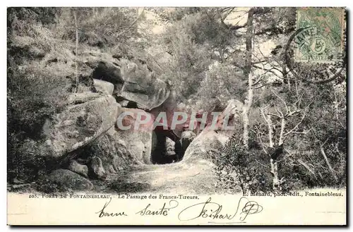 Cartes postales Foret De Fontainebleau Le Passage des Francs Tireurs