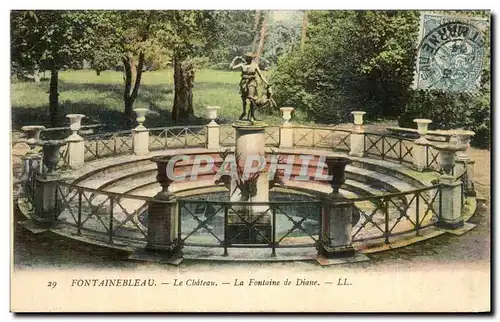 Cartes postales Fontainebleau Le chateau La Fontaine de Diane