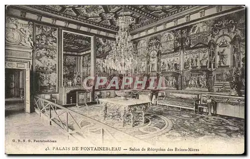 Cartes postales Palais De Fontainebleau Salon de Reception des Reines Meres