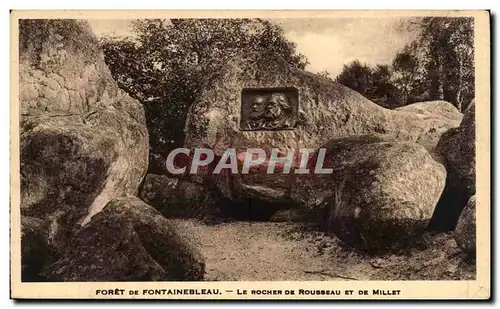 Cartes postales Foret de Fontainebleau Le Rocher De Rousseau Et De Millet