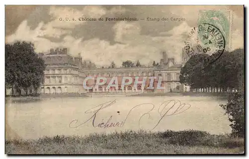 Cartes postales Chateau de Fontainebleau Etang des Carpes