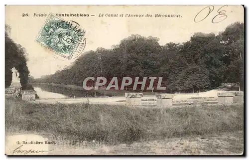 Cartes postales Palais Fontainebleau Le Canal et I Avenue des Heronnieres