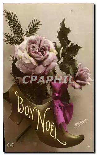 Cartes postales Fantaisie Fleurs Bon Noel Christmas Ssabot