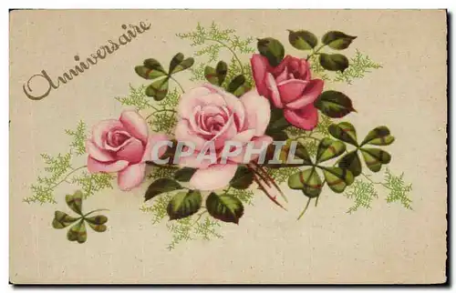 Cartes postales Fantaisie Fleurs Anniversaire