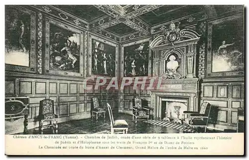 Cartes postales Chateau d Ancy le Franc Chambre de Judith