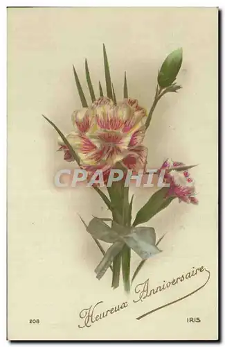 Cartes postales Fantaisie Fleurs Heureux Anniversaire