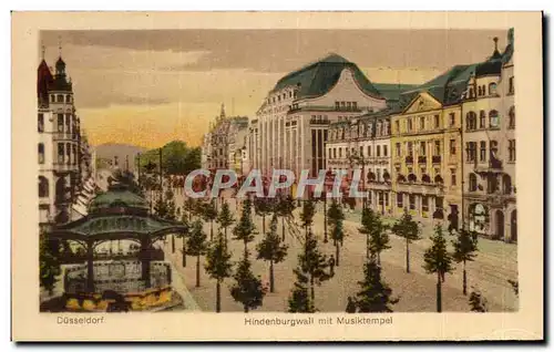 Cartes postales Dusseldorf Hindenburgwall mit Musiketempel