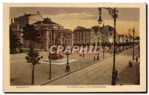 Cartes postales Dusseldorf Hindenburgwail mit Stadttheater