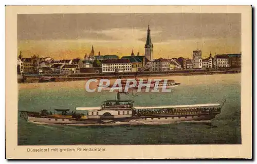 Cartes postales Dusseldorf mit grosem Rheindampfer Bateau Boat