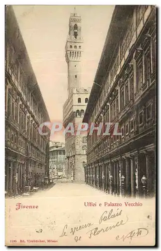 Cartes postales Firenze Uffizi e Palazzo Vecchio