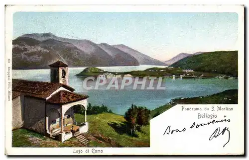 Cartes postales Panorama da S Martina Bellagio Lago di Como