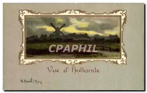 Cartes postales Vue d hollande Moulin windmill