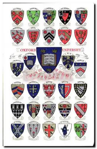 Cartes postales ARmos of Oxford Heraldry Armoirie